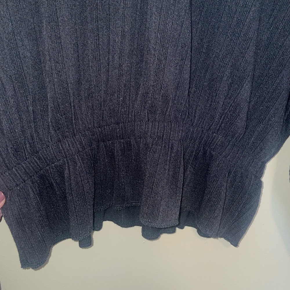 Zara Overzied Cinched Waist Ribbed Top Size Small - Picture 4 of 7